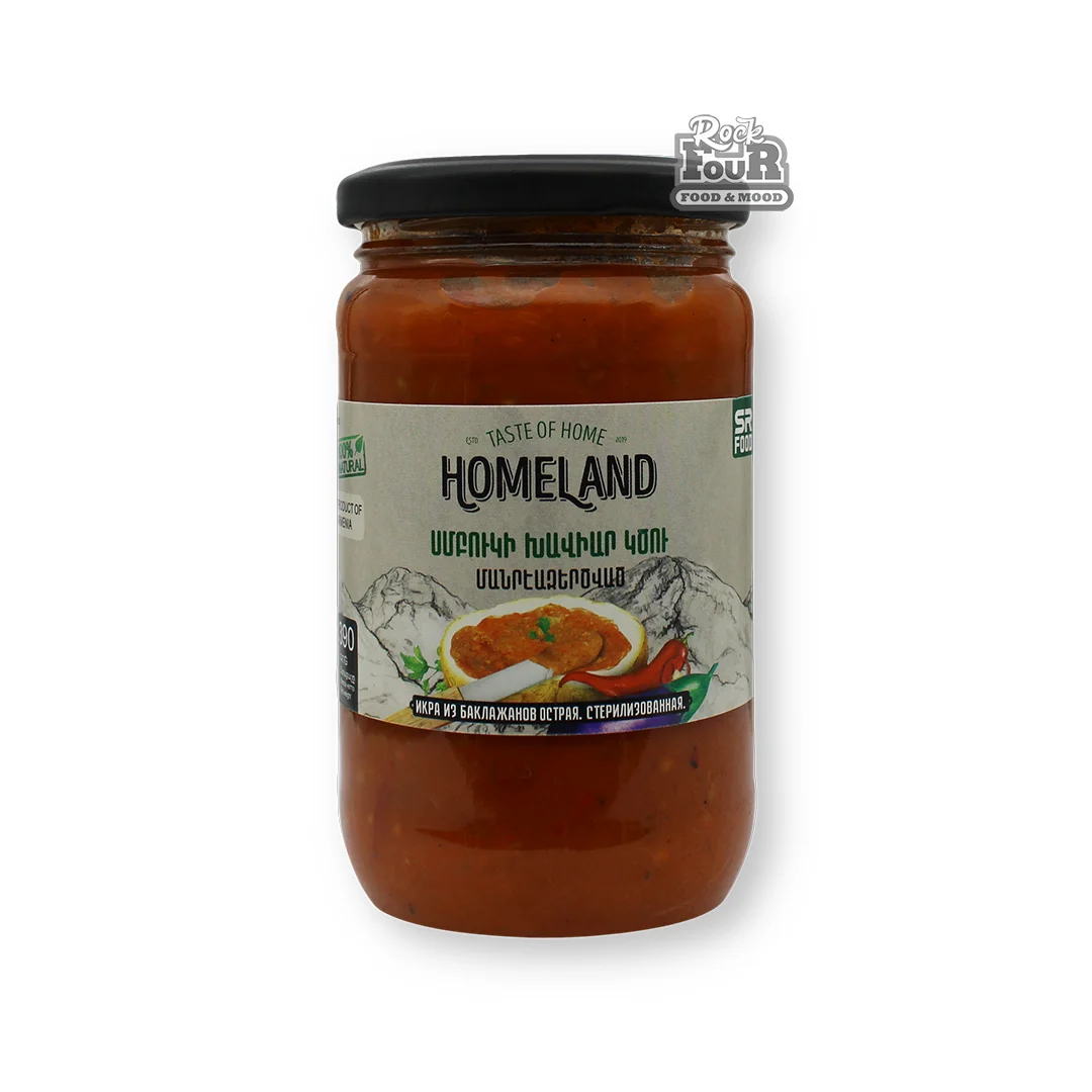 Eggplant caviar "Homeland" hot 390g